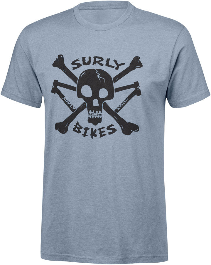 Surly Skullet Short Sleeve T-Shirt - Unisex Slate Blue Large