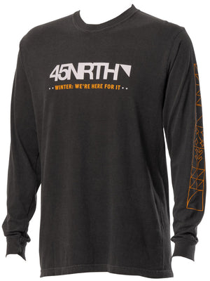45NRTH Winter Were Here For It Long Sleeve T-Shirt - Unisex Grey X-Large