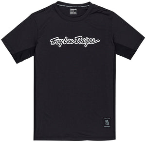 Troy Lee Designs Skyline Short Sleeve Ride Tee – Signature Black Large