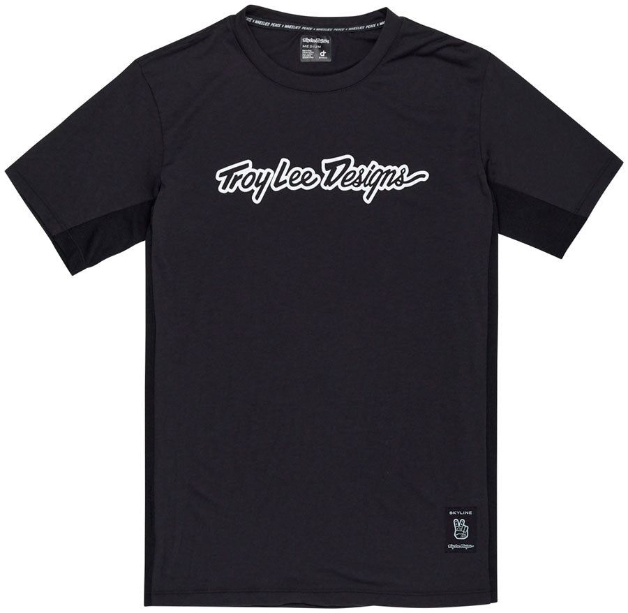 Troy Lee Designs Skyline Short Sleeve Ride Tee – Signature Black Medium