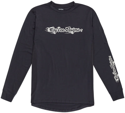 Troy Lee Designs Ruckus Long Sleeve Ride Tee – Burn Out Carbon Small