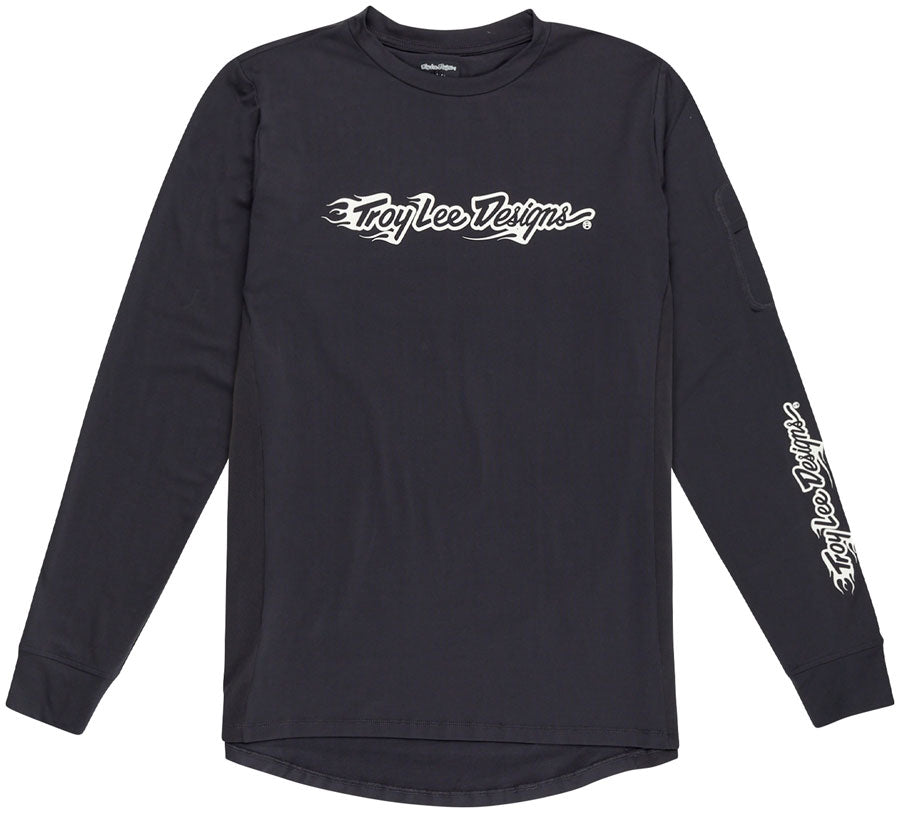 Troy Lee Designs Ruckus Long Sleeve Ride Tee – Burn Out Carbon Large