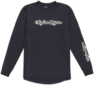 Troy Lee Designs Ruckus Long Sleeve Ride Tee – Burn Out Carbon Large