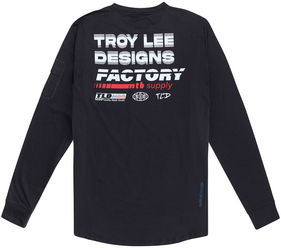 Troy Lee Designs Ruckus Long Sleeve Ride Tee – Factory Carbon Large