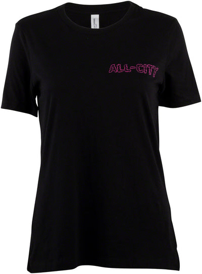 All-City Night Claw Womens T-Shirt - Black Blue/ Green Magenta X-Large