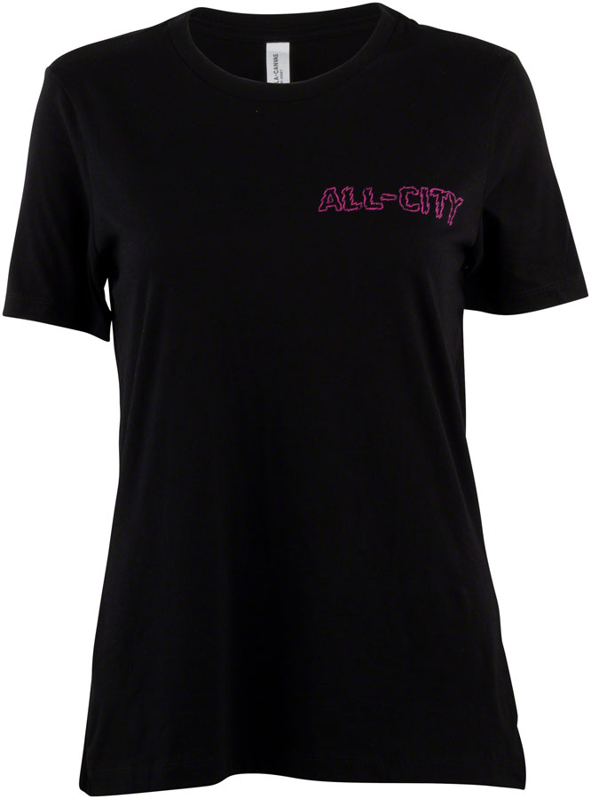 All-City Night Claw Womens T-Shirt - Black Blue/ Green Magenta Large