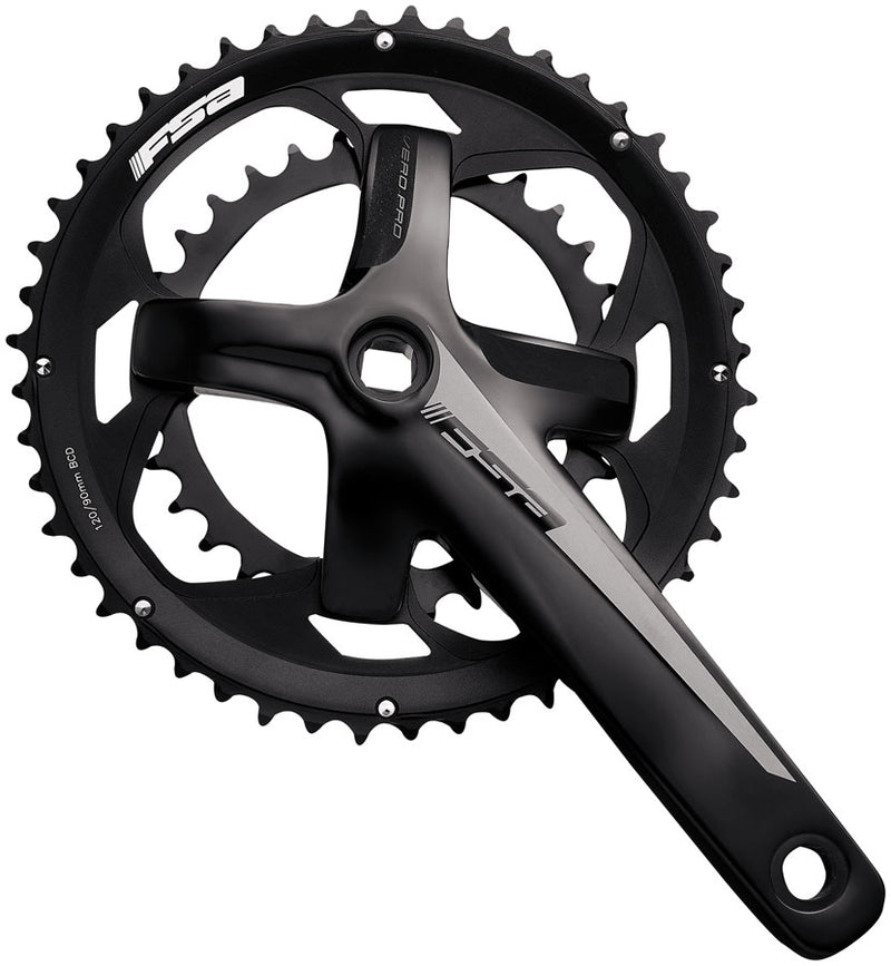 FSA VeroComp Crankset 2x 50/34T 172.5mm 9sp JIS - Black
