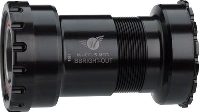 Wheels Manufacturing BBright to Shimano Bottom Bracket Angular Contact Bearings BLK Cups