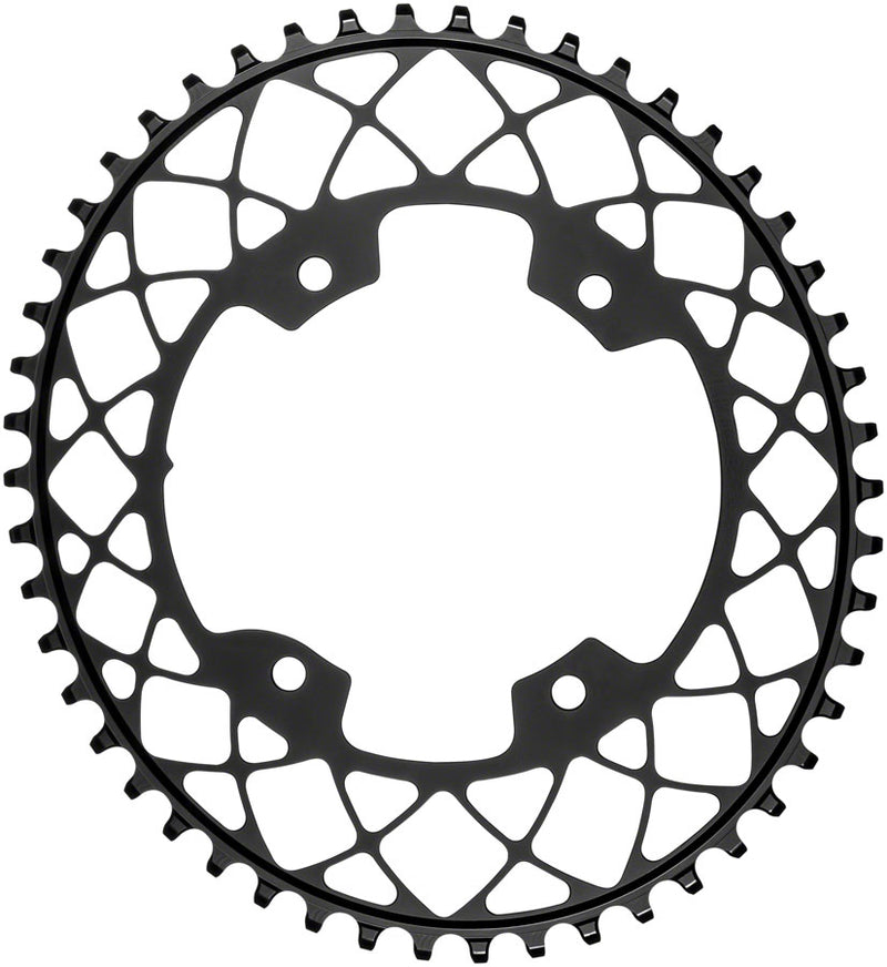 absoluteBLACK Oval 110 BCD Gravel Chainring - 48t 110 Shimano Asymmetric BCD 4-Bolt Narrow-Wide BLK