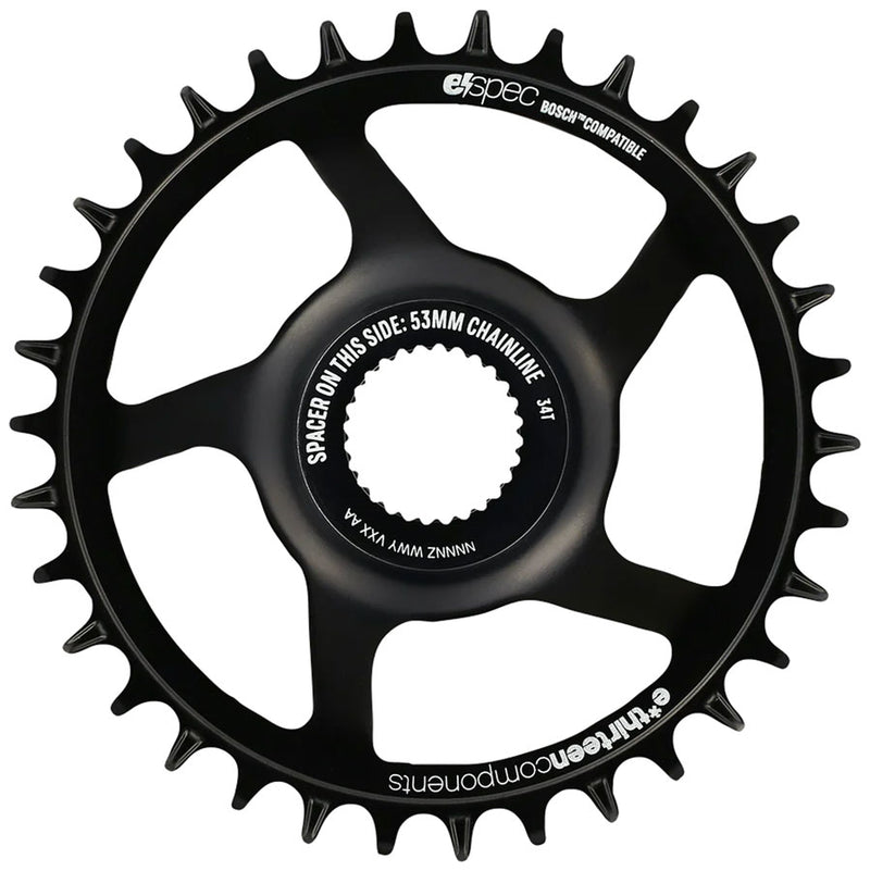 e*thirteen Helix Race e*spec  Chainring 36T Bosch Gen4 Direct Mount 13mm Offset Shimano/SRAM 11/12s Compatible BLK