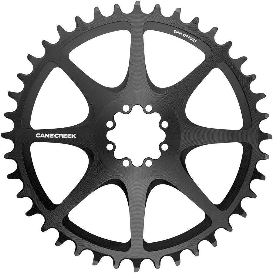 Cane Creek Direct Mount Chainring - 44t 8-Bolt Direct Mount 3mm Offset Black
