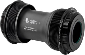 Wolf Tooth T47 External Bottom Bracket - T47 External 68/73mm For 24mm/Shimano Spindle BLK