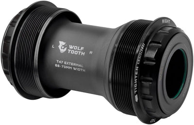 Wolf Tooth T47 External Bottom Bracket - T47 External 68/73mm For 24mm/Shimano Spindle BLK