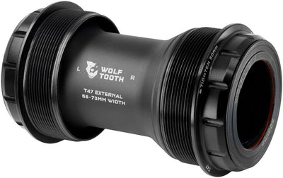 Wolf Tooth T47 External Bottom Bracket - T47 External 68/73mm For 30mm Spindle BLK