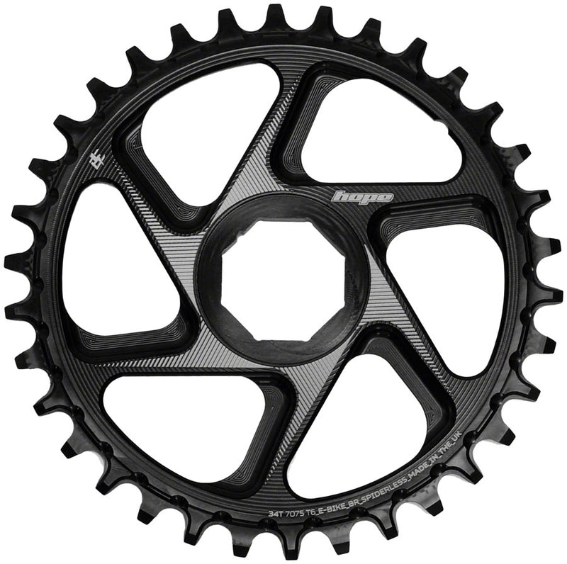 Hope Spiderless Chainring -  34T R22  Ebike  Brose  Black