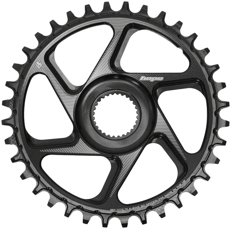 Hope Spiderless Chainring -  36T R22  Ebike  Bosch  Black