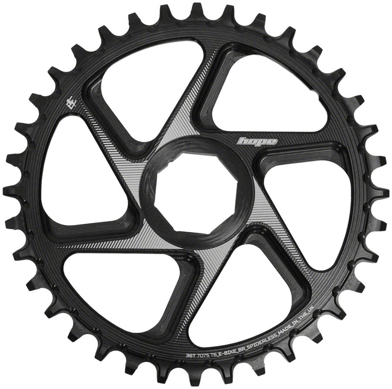 Hope Spiderless Chainring -  36T R22  Ebike  Brose  Black