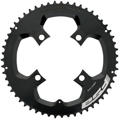 FSA SL-K Super Road Chainring 1x 50T Tooth Count 110BCD Asymmetric Bolt Pattern 4-Bolt Interface – BLK