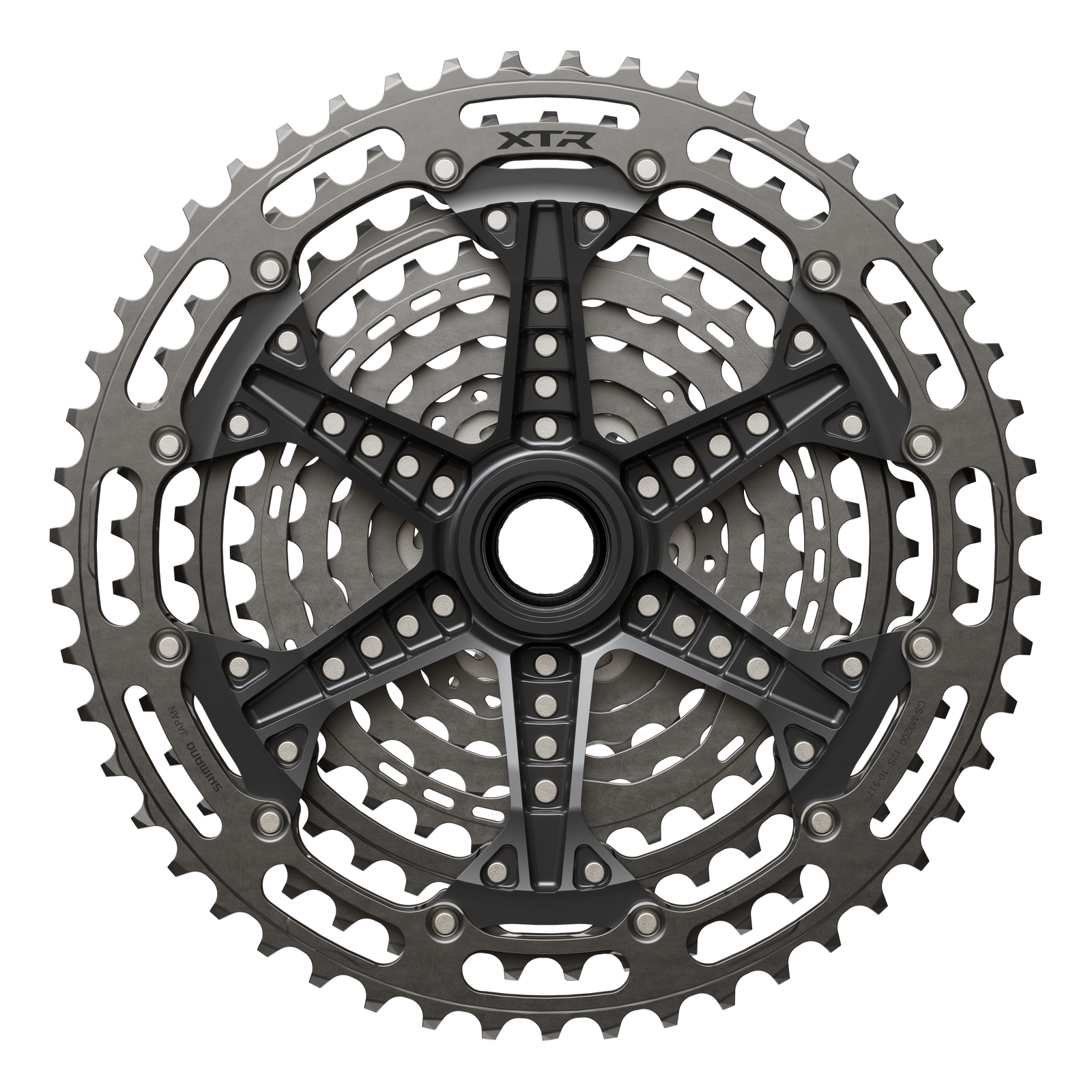 Shimano XTR CS-M9200-12 Cassette - 12-Speed 10-51t Hyperglide+ Micro Spline Gray