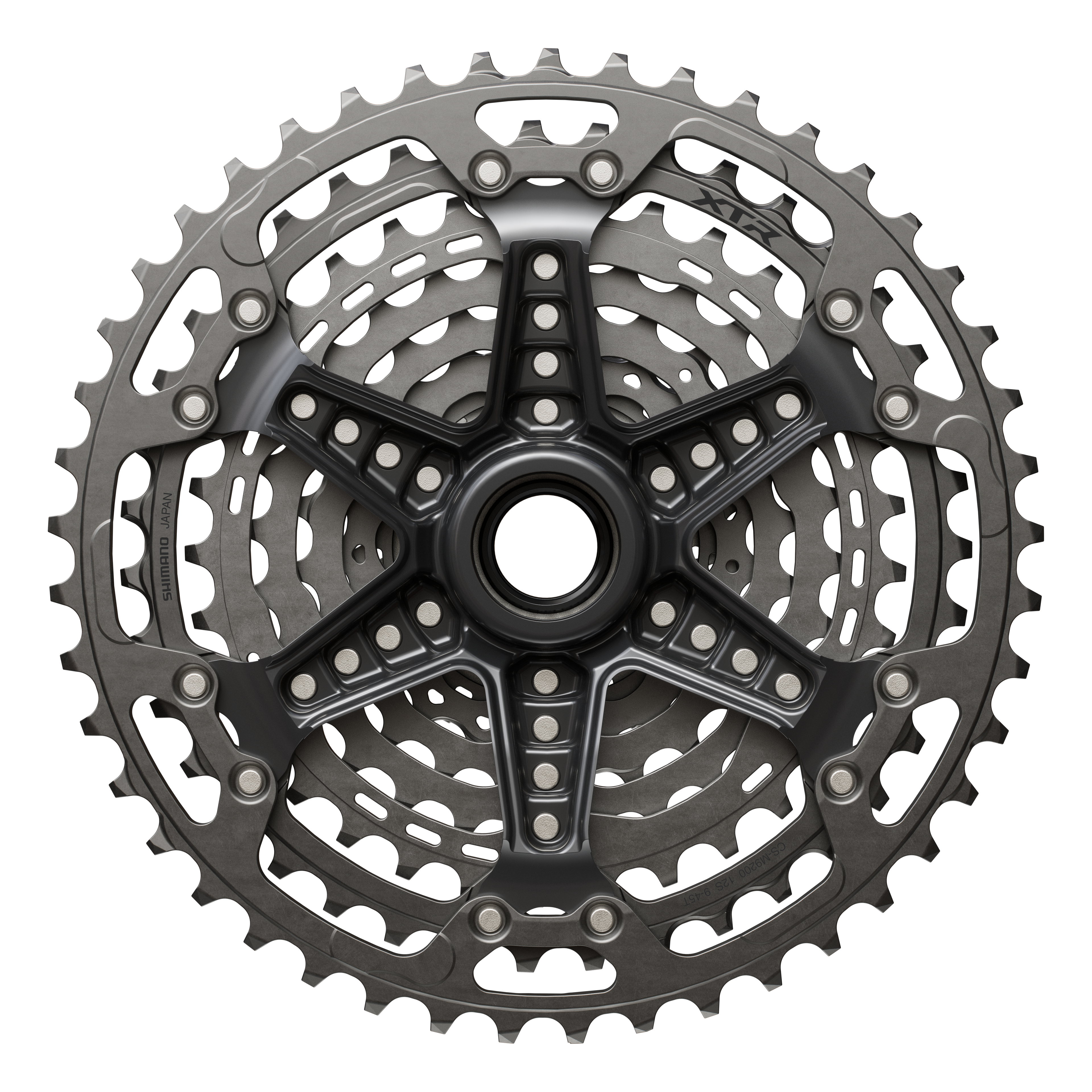 Shimano XTR CS-M9200-12 Cassette - 12-Speed 9-45t Hyperglide+ Micro Spline Gray