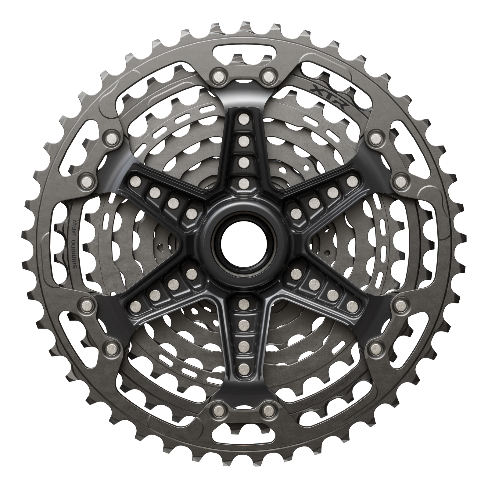 Shimano XTR CS-M9200-12 Cassette - 12-Speed 9-45t Hyperglide+ Micro Spline Gray