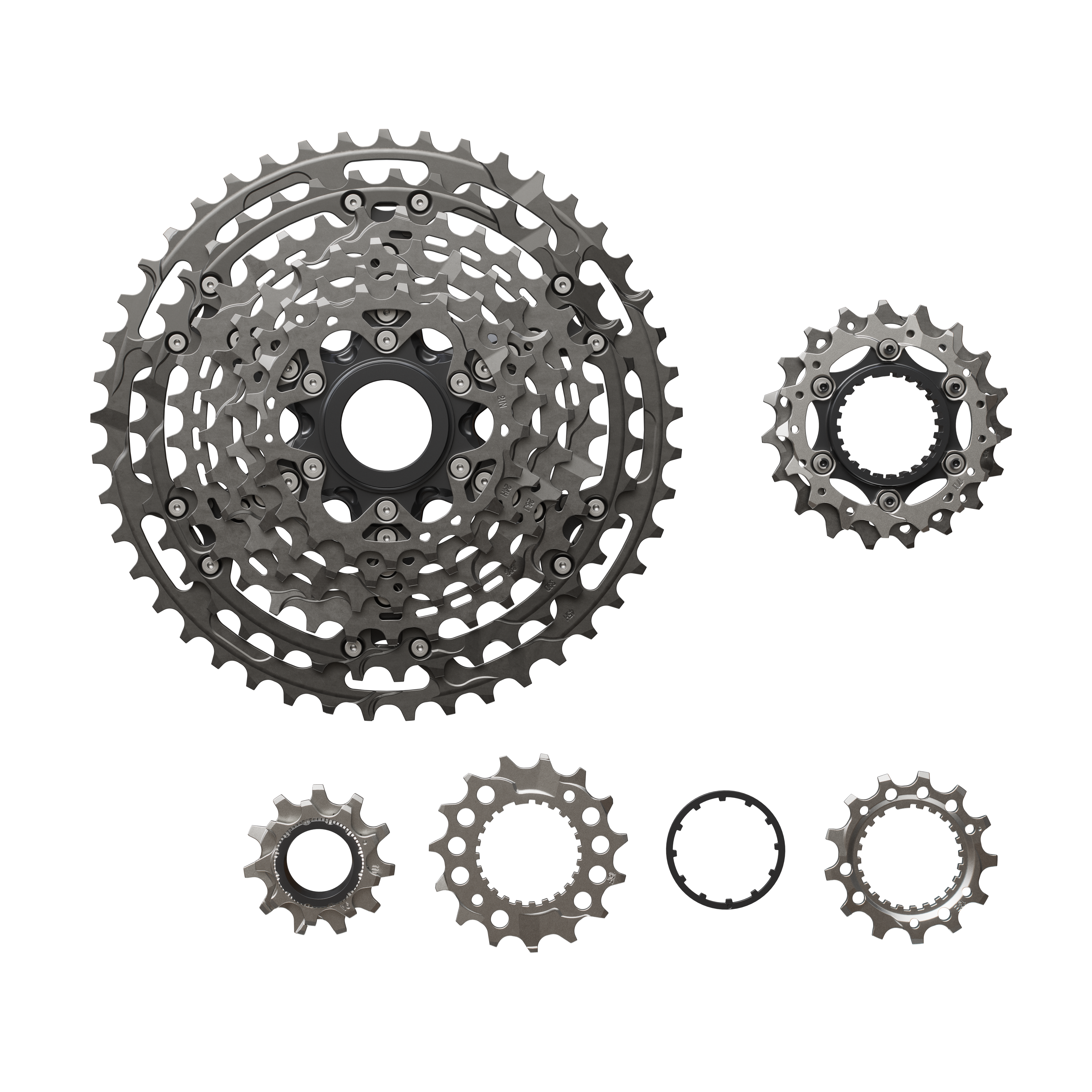 Shimano XTR CS-M9200-12 Cassette - 12-Speed 9-45t Hyperglide+ Micro Spline Gray