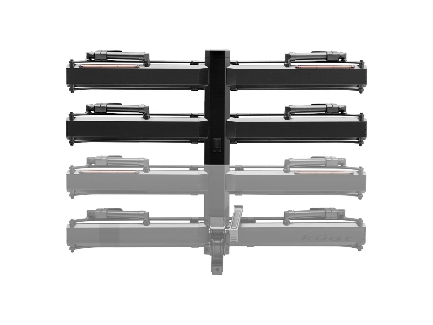 Piston Pro X Hitch Bike Rack Add-On - 2-Bike LED Lights 4-Pin Plug Kashima Coat Galaxy Gray