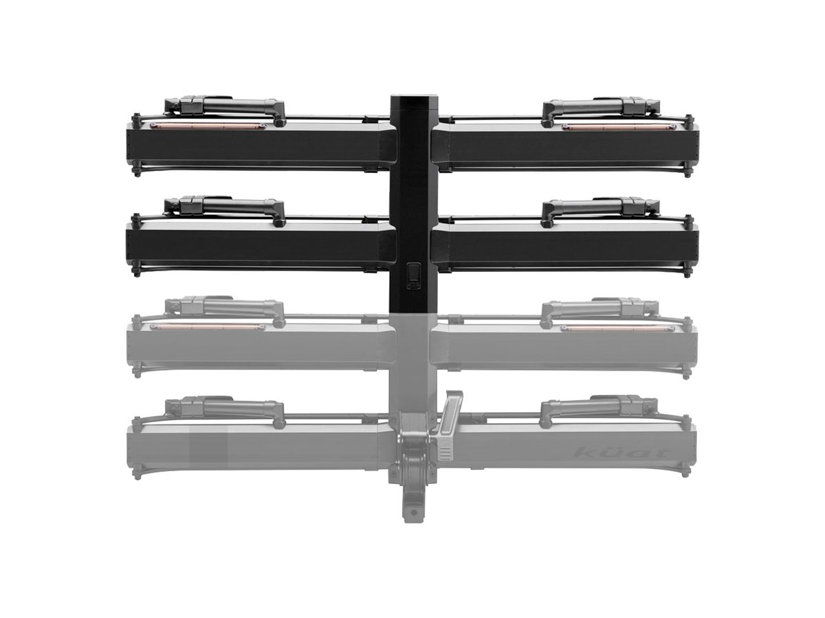 Piston Pro X Hitch Bike Rack Add-On - 2-Bike LED Lights 4-Pin Plug Kashima Coat Galaxy Gray