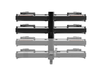Piston Pro X Hitch Bike Rack Add-On - 2-Bike LED Lights 4-Pin Plug Kashima Coat Galaxy Gray