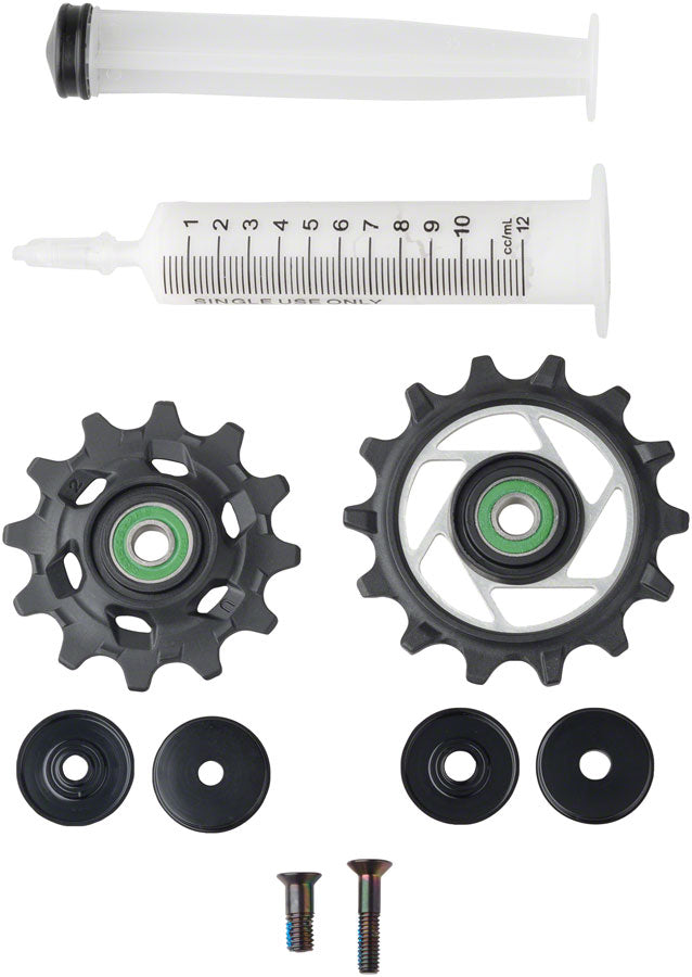 SRAM RED AXS Rear Derailleur Pulley Kit - 12t Upper 14t Lower Ceramic Pulley Wheel Bearings E1