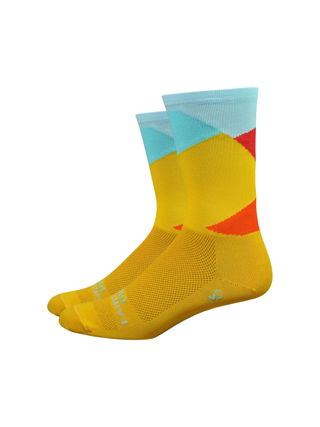Sock DeFeet Ornot Intersection 6 Large Bright Gold