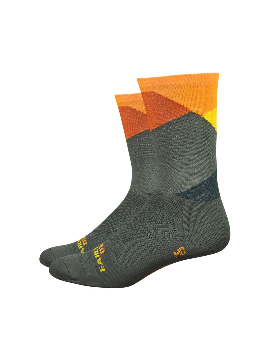 Sock DeFeet Ornot Intersection 6 Large Olive