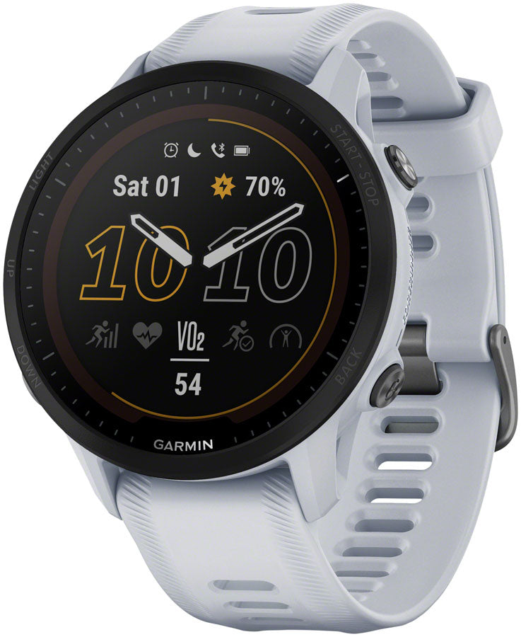 Garmin Forerunner 955 Solar GPS Smartwatch - 45.6mm Whitestone