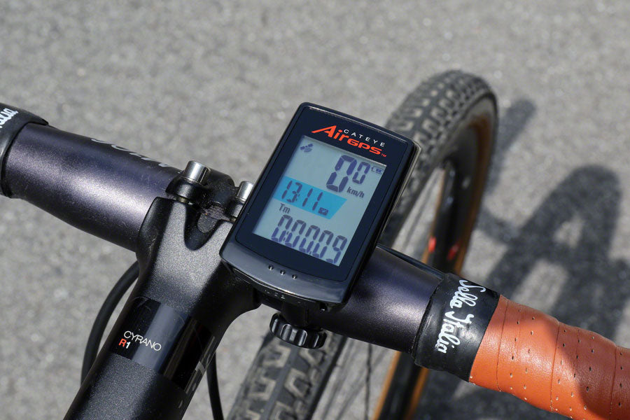 CatEye AirGPS Cycling Computer - with CDC Cadence Sensor Black