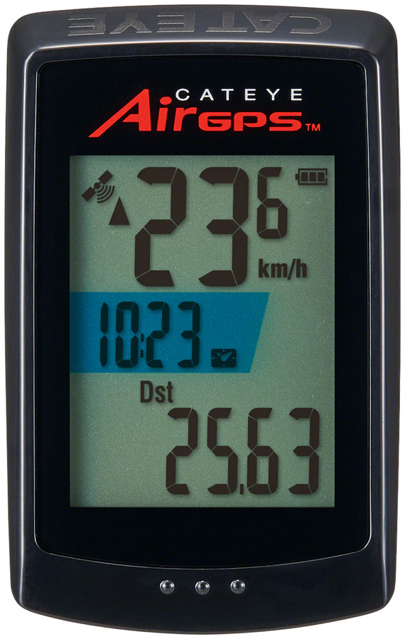 CatEye AirGPS Cycling Computer - with CDC Cadence Sensor Black