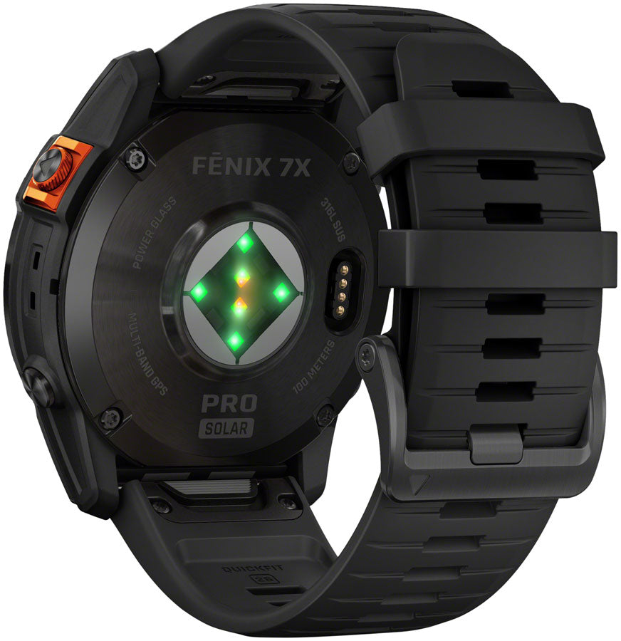 Garmin fenix 7X Pro Solar Smartwatch - 51mm Slate Gray Case Black Band
