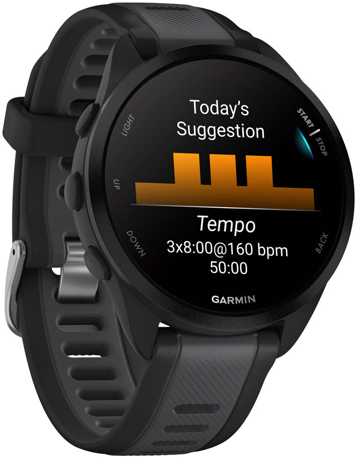 Garmin Forerunner 165 Running Watch - Black/Slate Gray