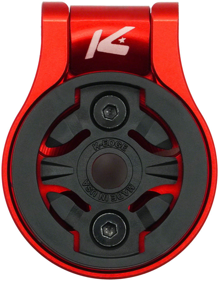 K-Edge Garmin Race Stem Mount with Cap - Red