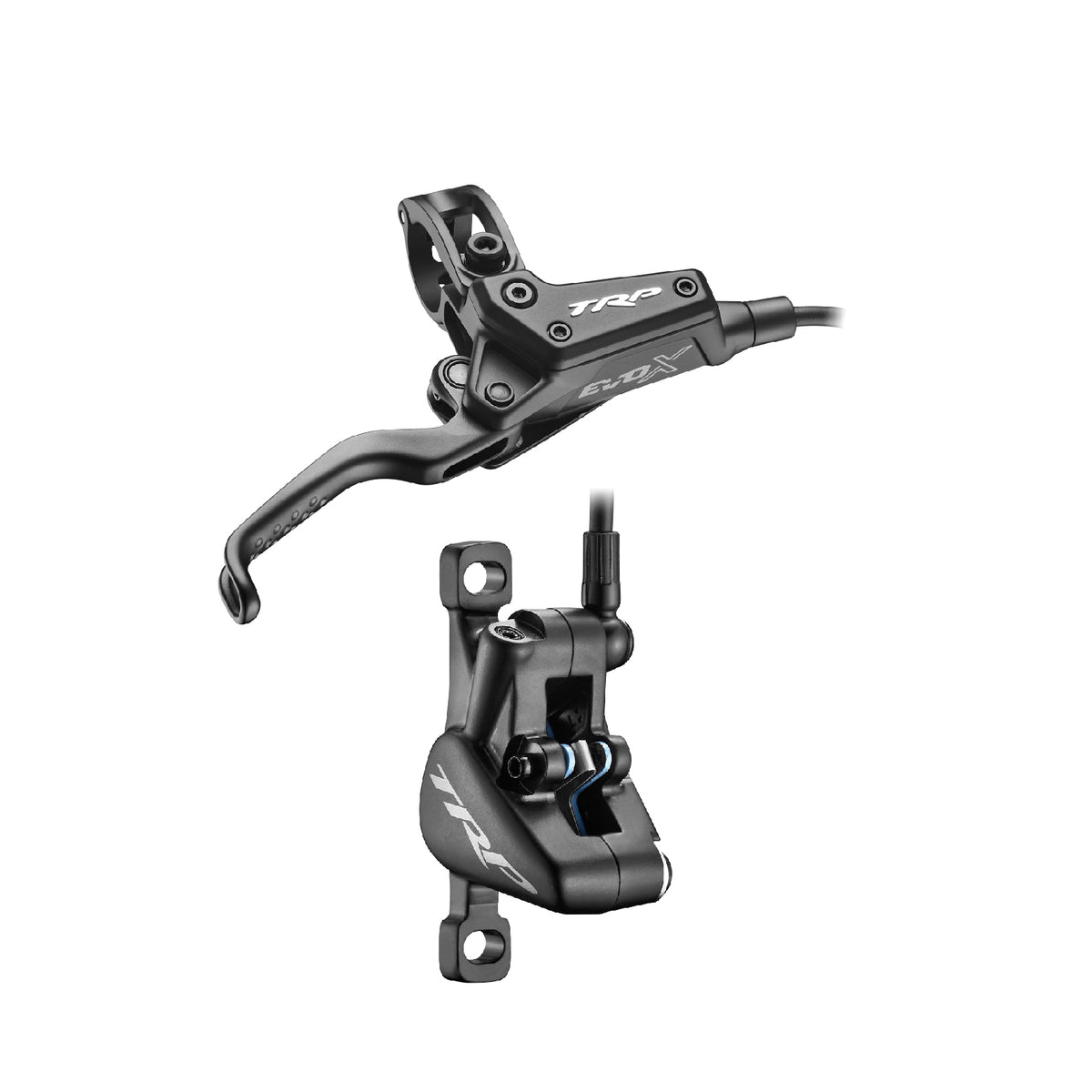 TRP EVO X HD-M9020 Disc Brake Lever - Right/Front Rear 1900mm Hose Post Mount 2-Piston Gold