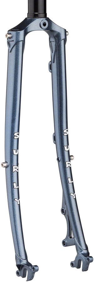 Surly Straggler Fork - 700c QRx100mm 1-1/8" Straight Steerer 400mm Axle To Crown Steel Cold Steel Blue
