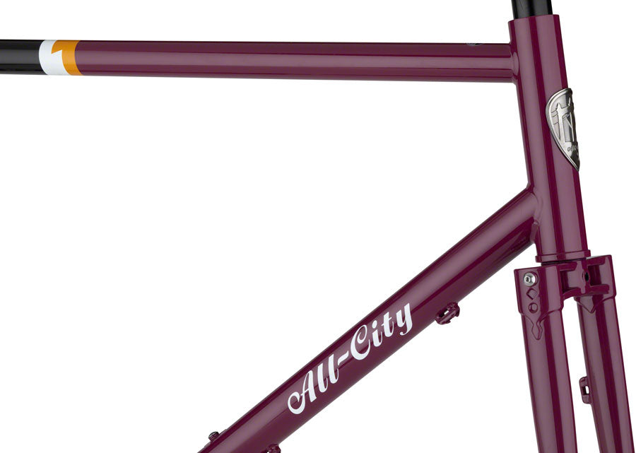 All-City Gorilla Monsoon Frameset - 650b Steel Charred Berry 46cm