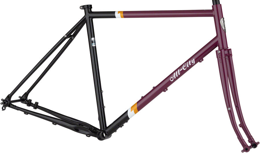 All-City Gorilla Monsoon Frameset - 650b Steel Charred Berry 43cm