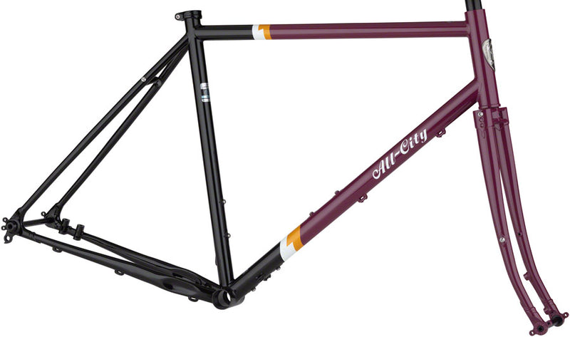 All-City Gorilla Monsoon Frameset - 650b Steel Charred Berry 43cm
