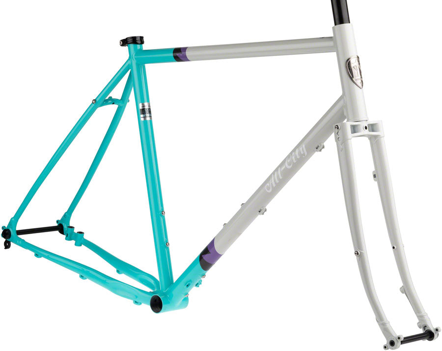 All-City Gorilla Monsoon Frameset - 650b Steel Aqua Seafoam 46cm