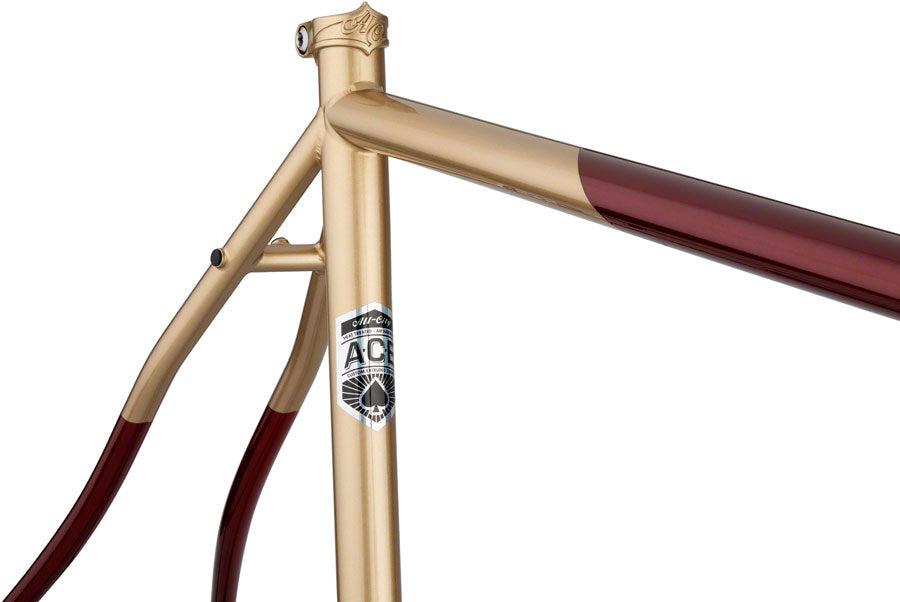 All-City Cosmic Stallion Frameset - 700c Steel Currant and Cream 55cm