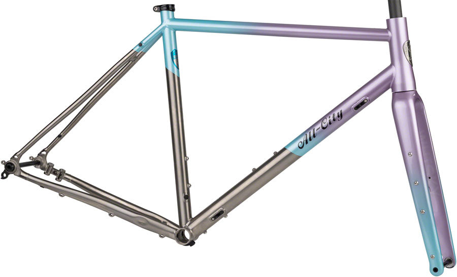 All-City Cosmic Stallion Ti Frameset - 700c/650b Titanium Laser Prism 46cm