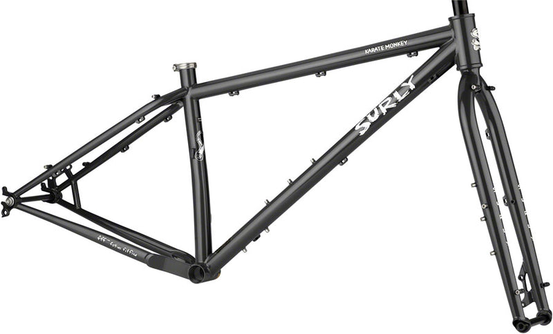 Surly Karate Monkey Frameset - 27.5" Steel Hi-Viz Black X-Large