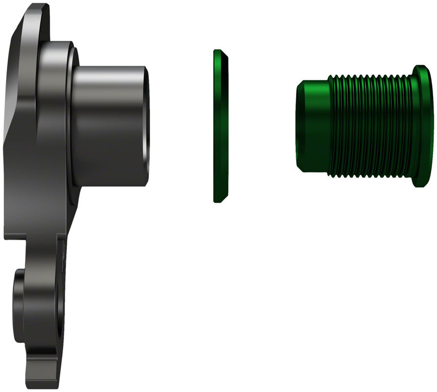 Wheels Manufacturing Universal Derailleur Hanger - 404-9 For Frames designed to accept SRAM UDH BLK/Green