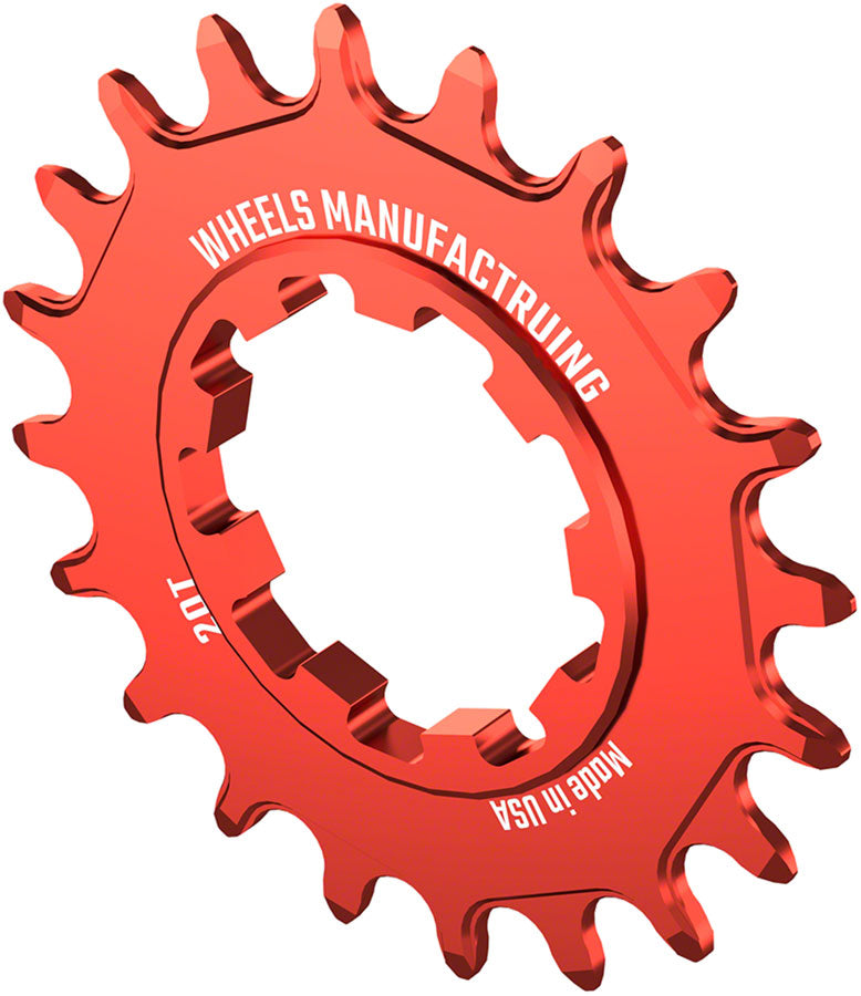 Wheels Manufacturing SOLO-SPEED Cog - 20t Fits SOLO-SPLINE SOLO-XD kits Red