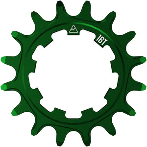 Wheels Manufacturing SOLO-SPEED Cog - 16t Fits SOLO-SPLINE SOLO-XD kits Green